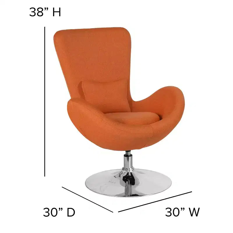 Swiveling Reception Chair with Lumbar Pillow, Upholstered, Seat 17"W x 20"D x 18"H, Holds up to 250 lbs