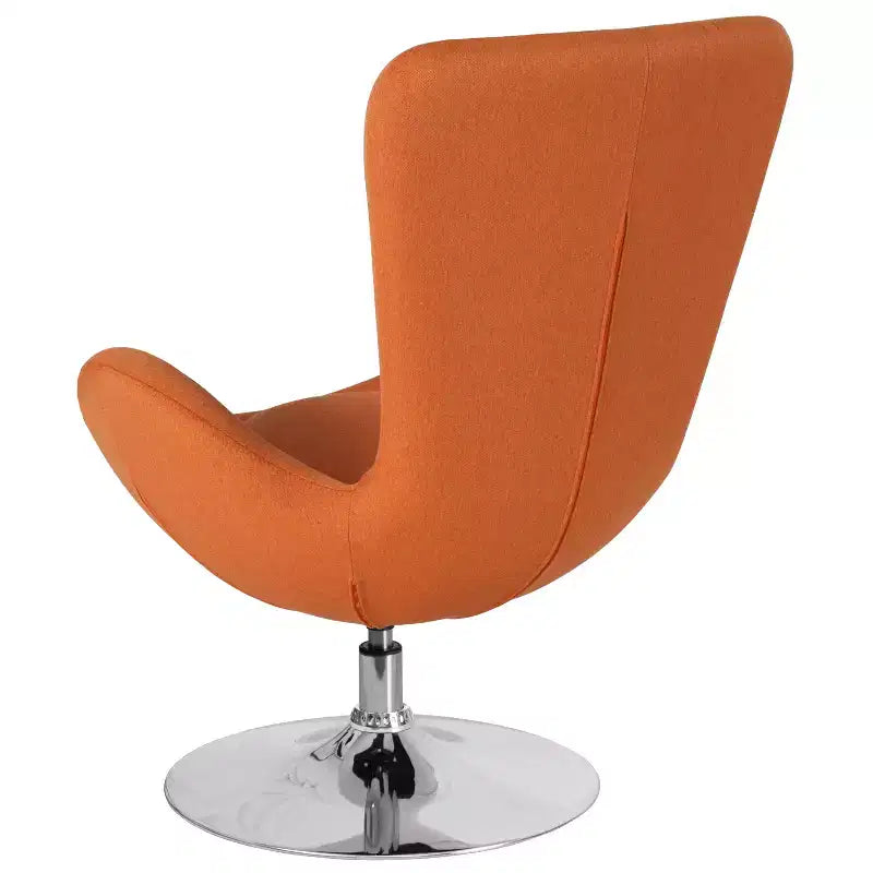 Swiveling Reception Chair with Lumbar Pillow, Upholstered, Seat 17"W x 20"D x 18"H, Holds up to 250 lbs