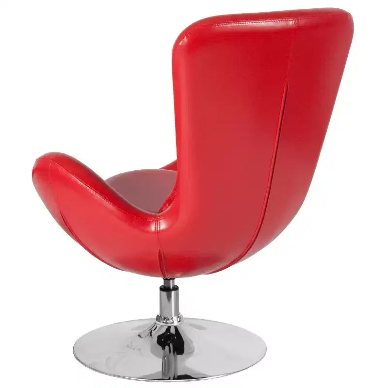 Swiveling Reception Chair with Lumbar Pillow, Upholstered, Seat 17"W x 20"D x 18"H, Holds up to 250 lbs