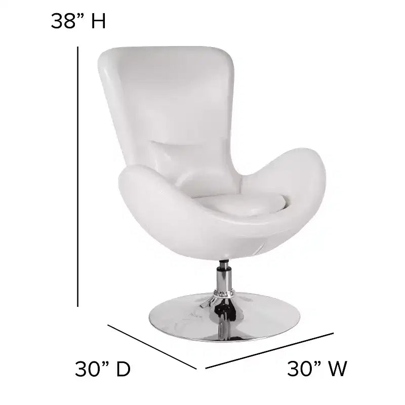 Swiveling Reception Chair with Lumbar Pillow, Upholstered, Seat 17"W x 20"D x 18"H, Holds up to 250 lbs