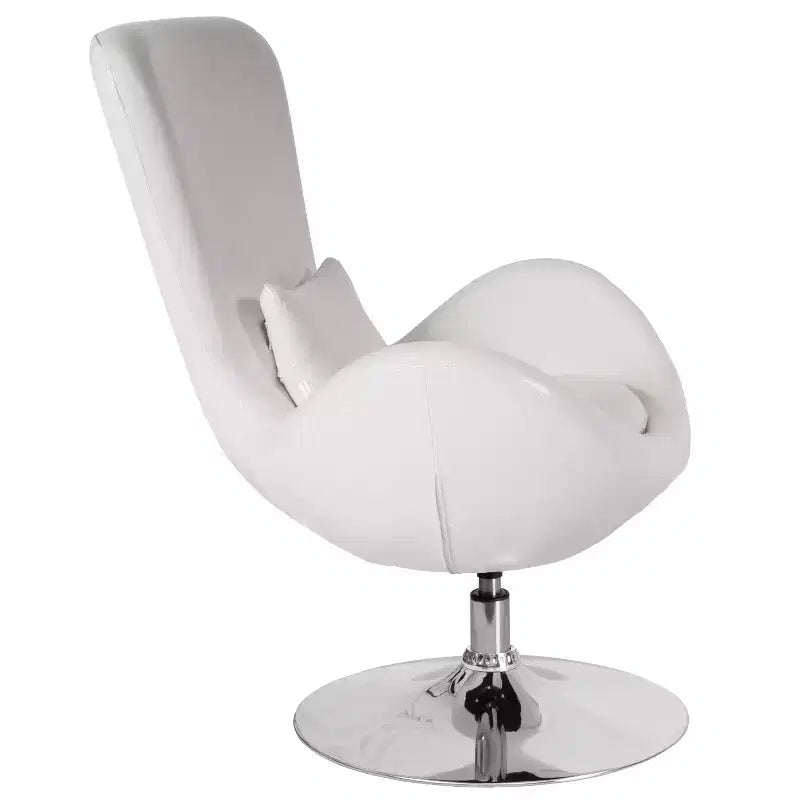 Swiveling Reception Chair with Lumbar Pillow, Upholstered, Seat 17"W x 20"D x 18"H, Holds up to 250 lbs