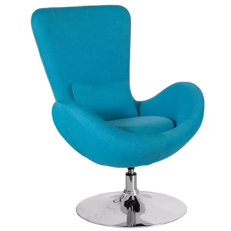 Swiveling Reception Chair with Lumbar Pillow, Upholstered, Seat 17"W x 20"D x 18"H, Holds up to 250 lbs
