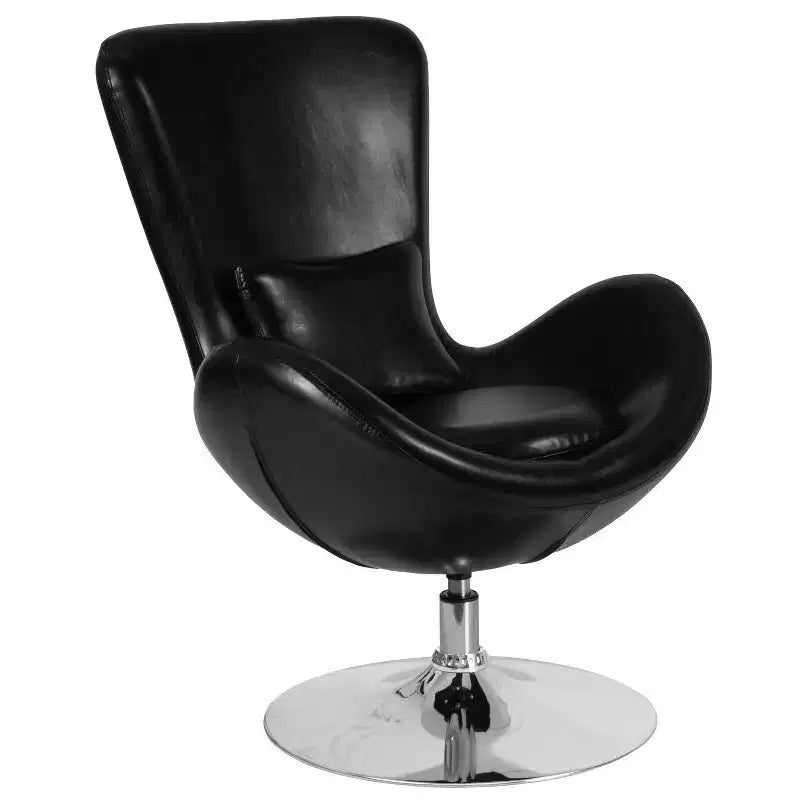 Swiveling Reception Chair with Lumbar Pillow, Upholstered, Seat 17"W x 20"D x 18"H, Holds up to 250 lbs