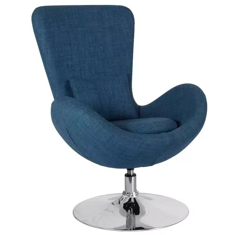 Swiveling Reception Chair with Lumbar Pillow, Upholstered, Seat 17"W x 20"D x 18"H, Holds up to 250 lbs