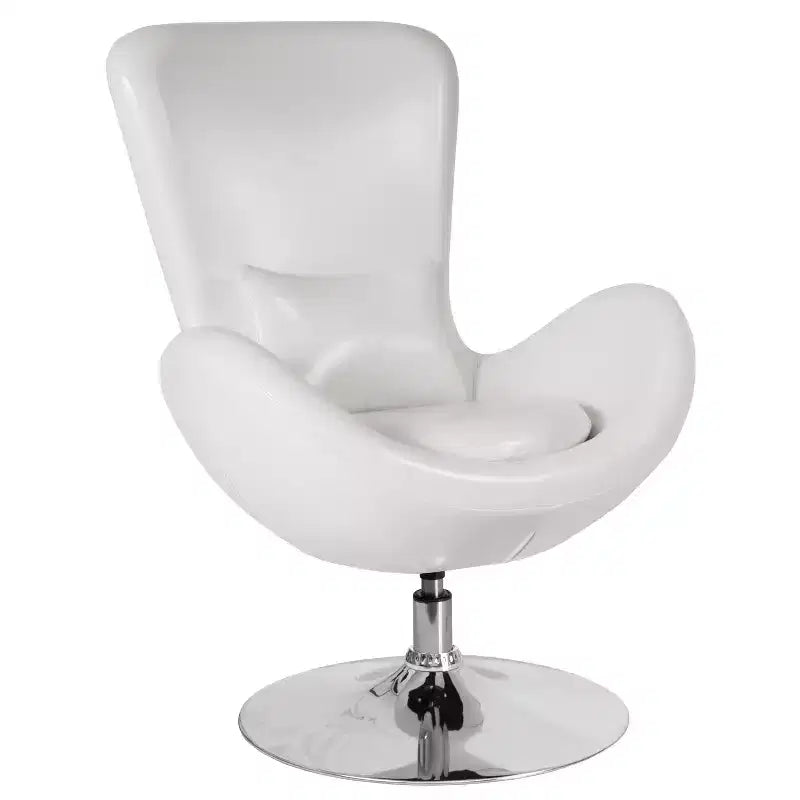 Swiveling Reception Chair with Lumbar Pillow, Upholstered, Seat 17"W x 20"D x 18"H, Holds up to 250 lbs