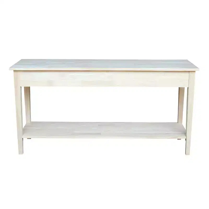 Console Server Table with 2 Drawers and Lower Shelf, Hardwood Frame, 60"W x 17"D x 30"H