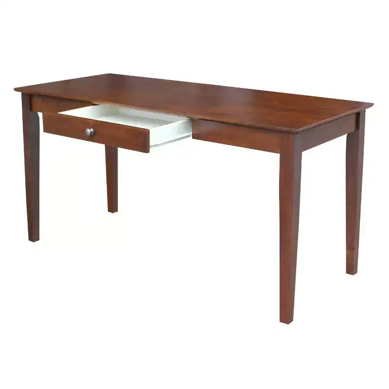 Writing Desk with 1 Drawer, Hardwood Frame, 60"W x 26"D x 30"H, Holds up to 100 lbs