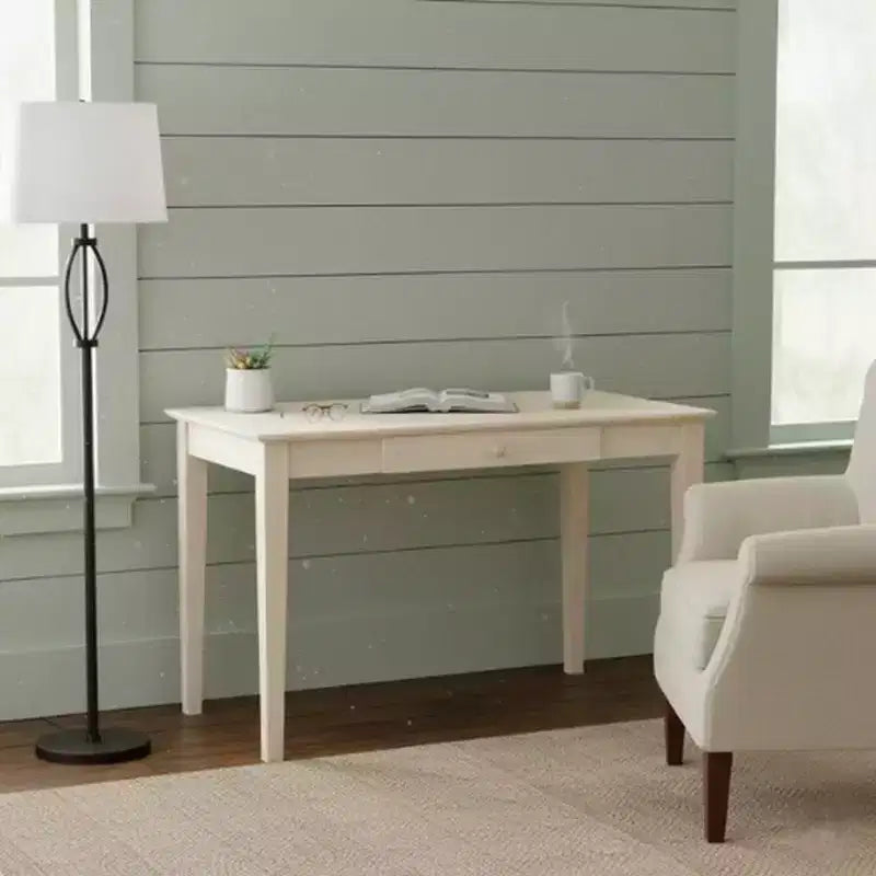 Writing Desk with 1 Drawer, Hardwood Frame, 48"W x 26"D x 30"H, Holds up to 100 lbs