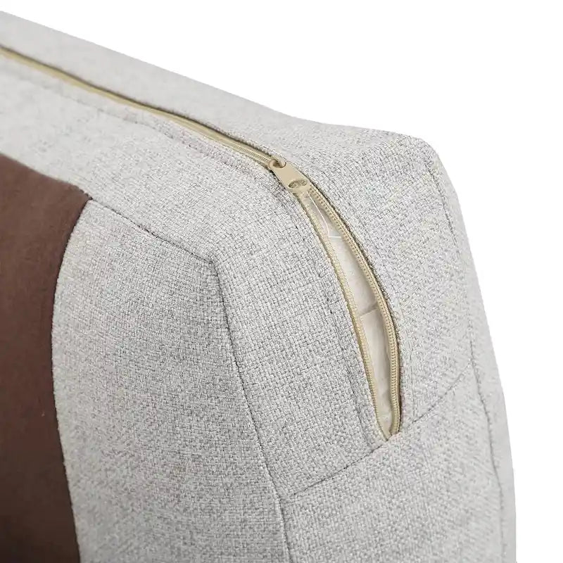 Divano Cade in tessuto grigio con gambe in metallo dorato di iNSPIRE Q Modern