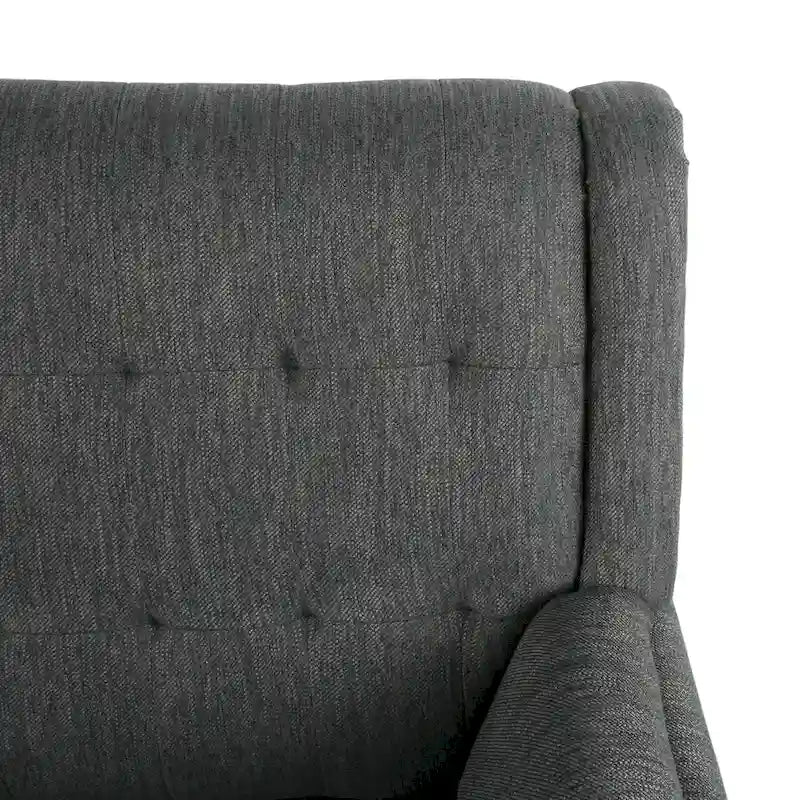 Braymer Mid-Century Modern Fabric Settee with Nailhead Trim by Christopher Knight Home