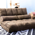 Chaise longue-vloerbank met twee kussens