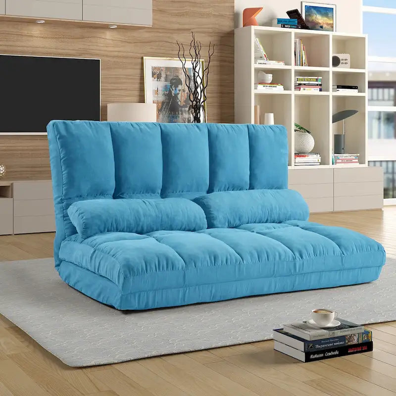 Chaise longue-vloerbank met twee kussens