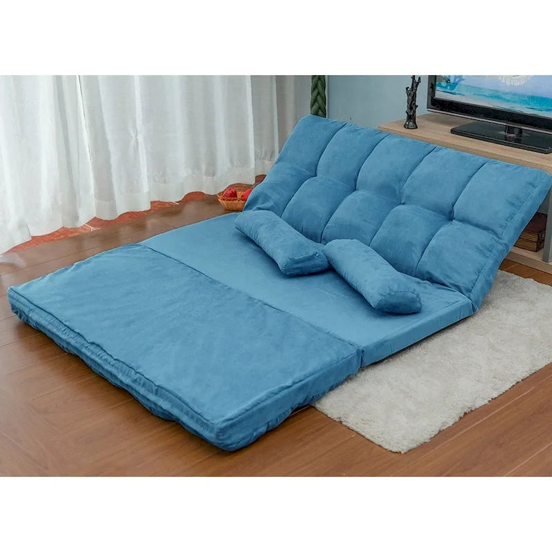 Chaise longue-vloerbank met twee kussens