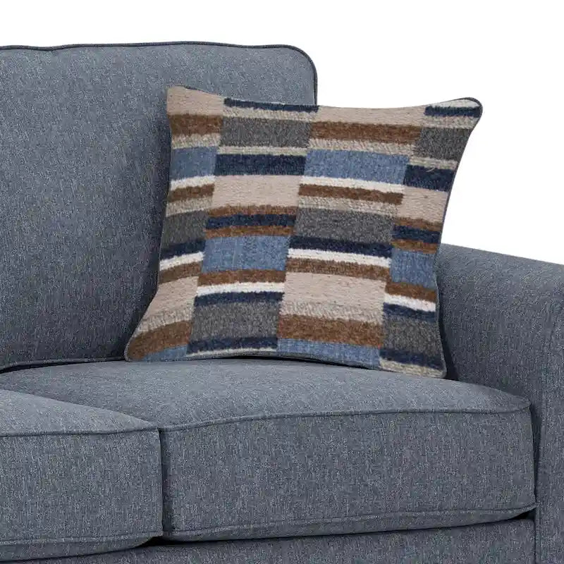 American Furniture Classics Model 8-010-A330V22 Eureka Rolled Arm Sofa with Two Pillows