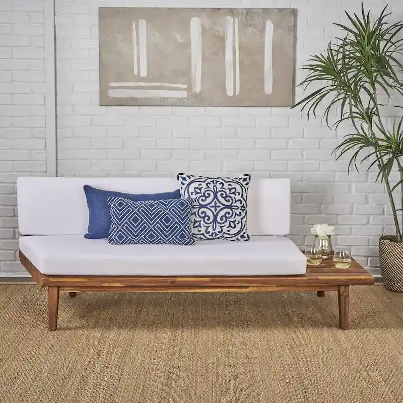 Christopher Knight Home Eulah Minimalist Wood and Fabric Right-Sided Sofa