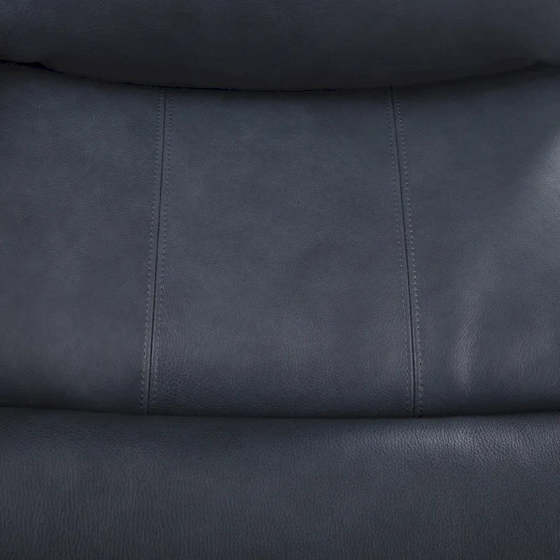 Genuine Leather Power Reclining 4-Seat Sofa For Living Room with Console, USB Port, Adjustable Headrest