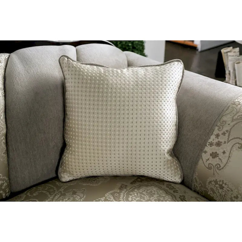Dikic Traditional Chenille Upholstered Sofa by Furniture of America