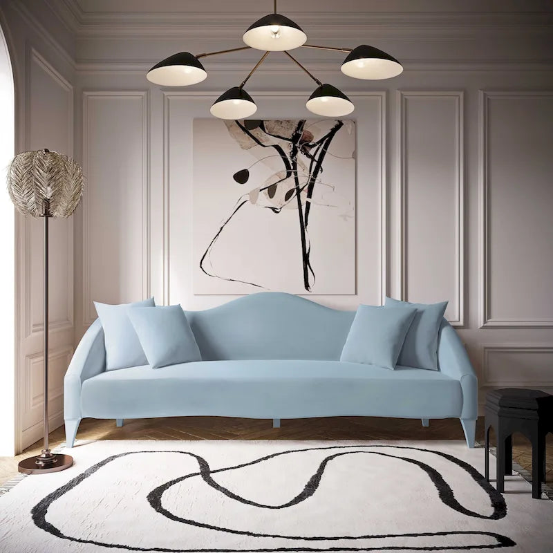 Naya fluwelen bank - 96W x 36.2D x 34.3H - 96W x 36.2D x 34.3H