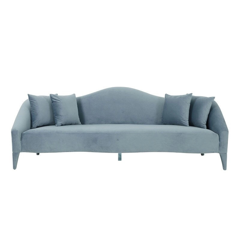 Naya Velvet Sofa - 96W x 36.2D x 34.3H - 96W x 36.2D x 34.3H
