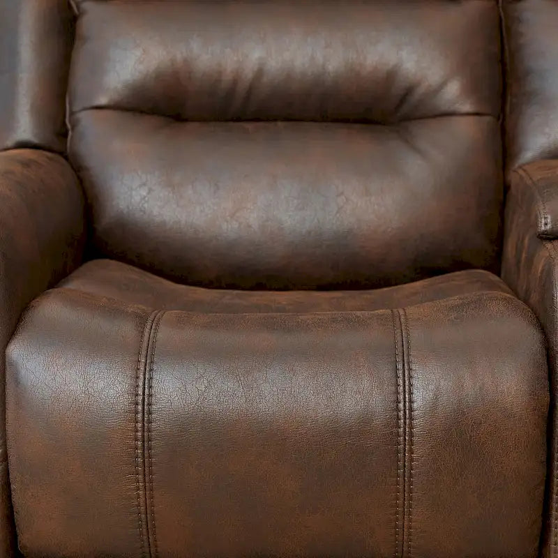 Divanetto Reclinabile Elettrico con Poggiatesta Regolabile Schienale Alto Borchie Decorative