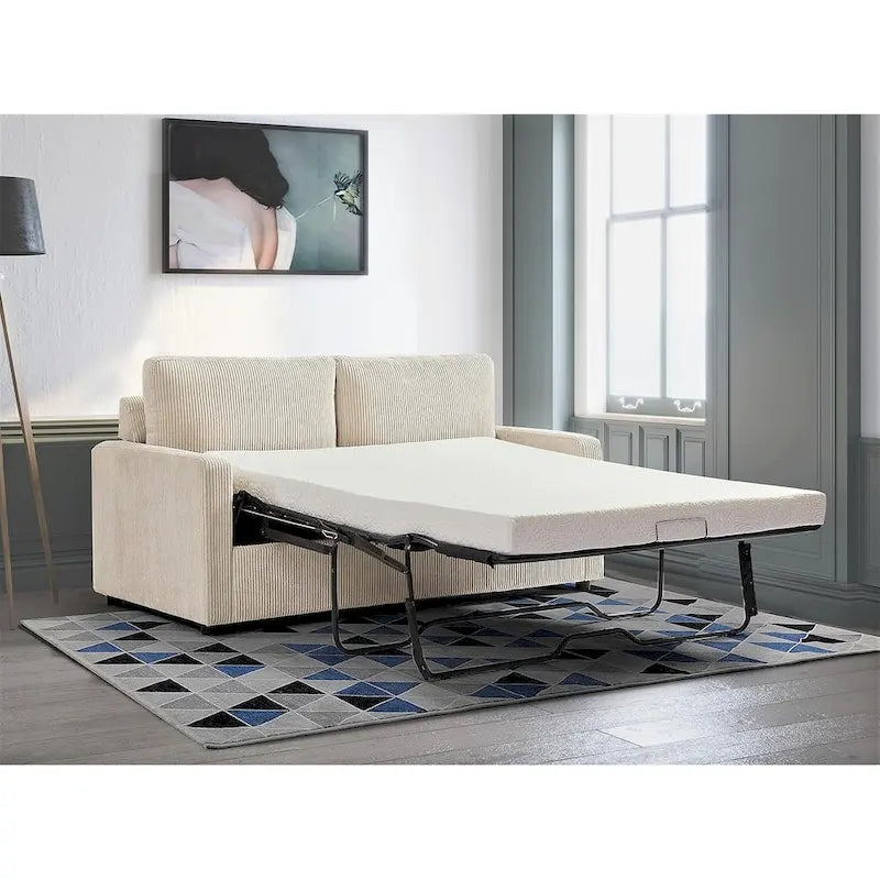 US Pride Furniture Manchester Corduroy 70 inch Square Arms Sofa Bed