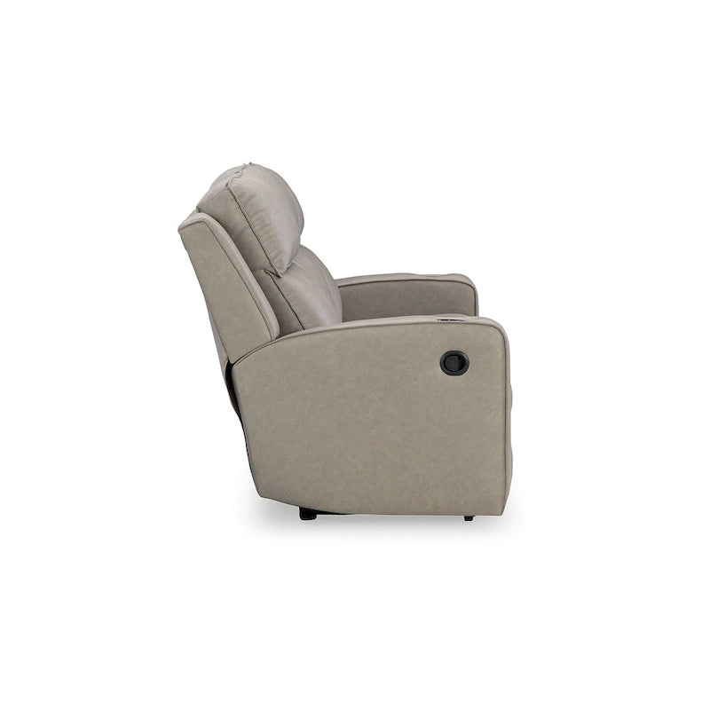 Signature Design by Ashley Lavenhorne Pebble Reclining Sofa with Drop Down Table - 87W x 42D x 43H