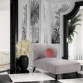Maliah Pleated Velvet Upholstered Chaise