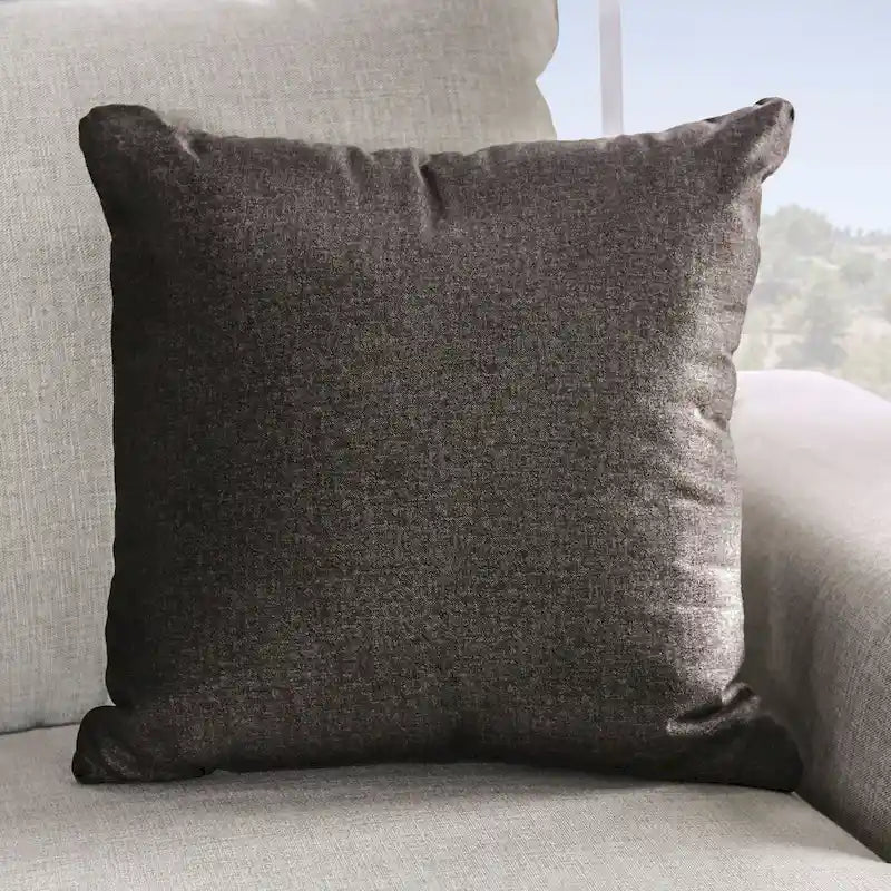 Bule Transitional Light Grey Fabric Upholstered Nailhead Trim Sofa with Pillows by Furniture of America
