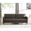 Divano in pelle fiore Hydeline Ennis con piume, memory foam e molle