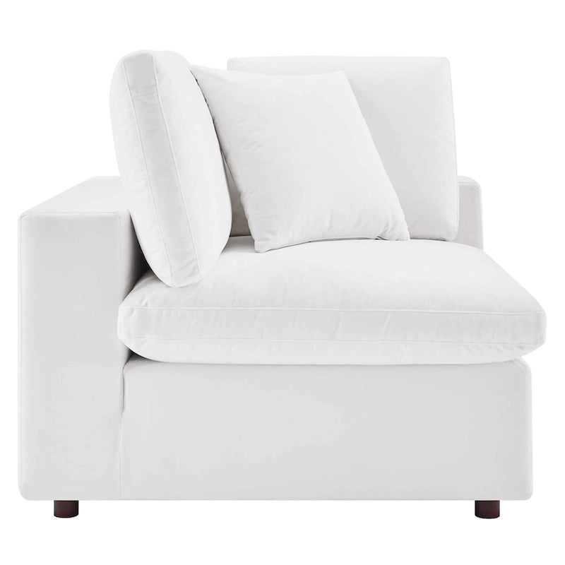 Commix überfülltes 4-Sitzer-Sofa aus Performance-Samt mit Daunenfüllung