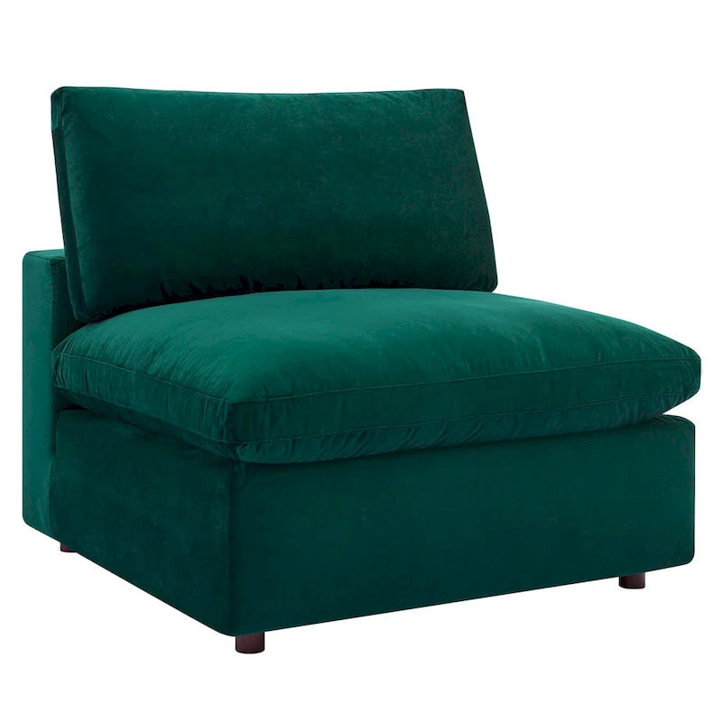 Commix überfülltes 4-Sitzer-Sofa aus Performance-Samt mit Daunenfüllung