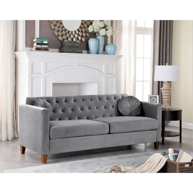 Divano Chesterfield Lory Kitts in Velluto Classico