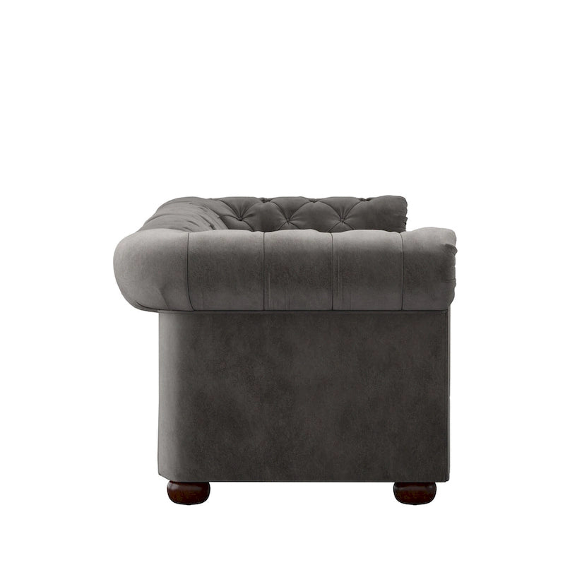 Knightsbridge Grey Extra Long Chesterfield Sofa by iNSPIRE Q Artisan