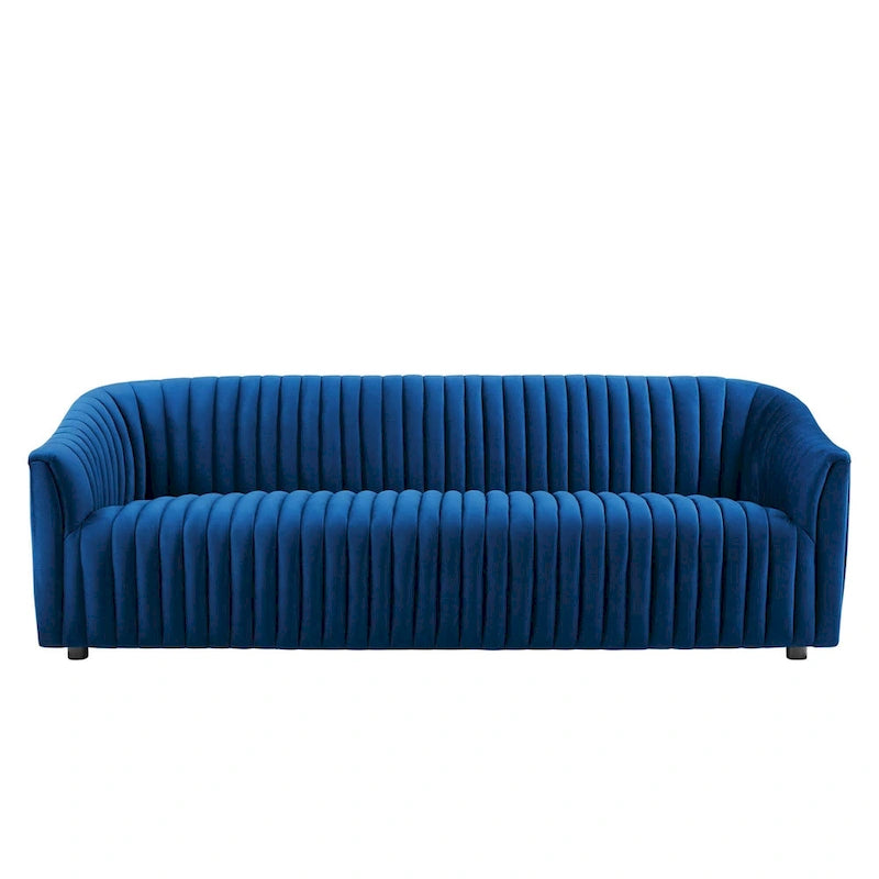 Divano con Canali Trapuntati in Velluto Performance Announce