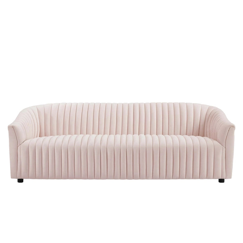 Divano con Canali Trapuntati in Velluto Performance Announce