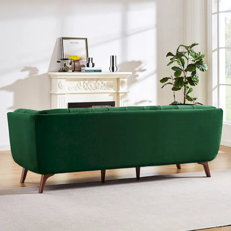 Divano Confor Modern Chesterfield in Velluto per Soggiorno