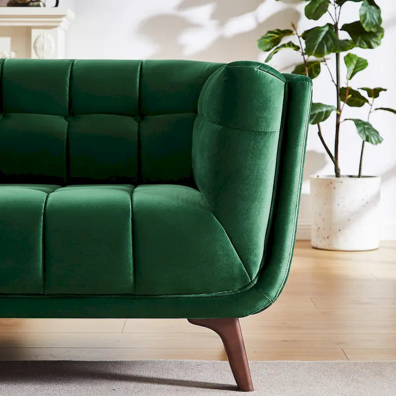 Divano Confor Modern Chesterfield in Velluto per Soggiorno