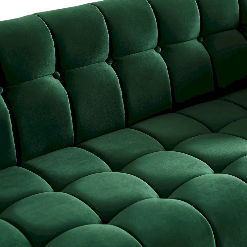 Divano Confor Modern Chesterfield in Velluto per Soggiorno