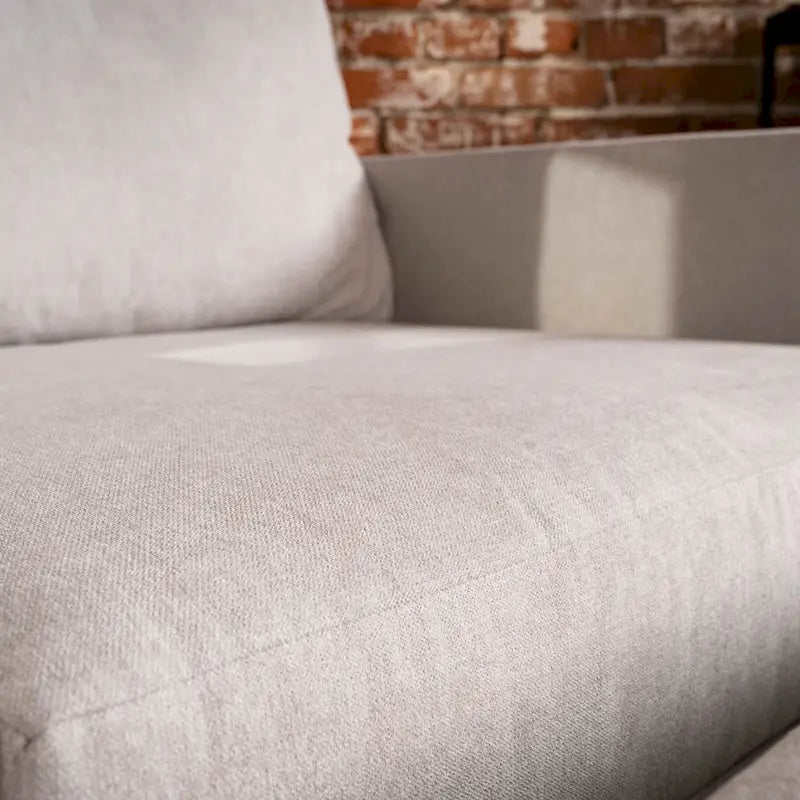 Divano modulare imbottito Flex 99 con pouf poggiapiedi paracolpi - 101 x 35 x 37