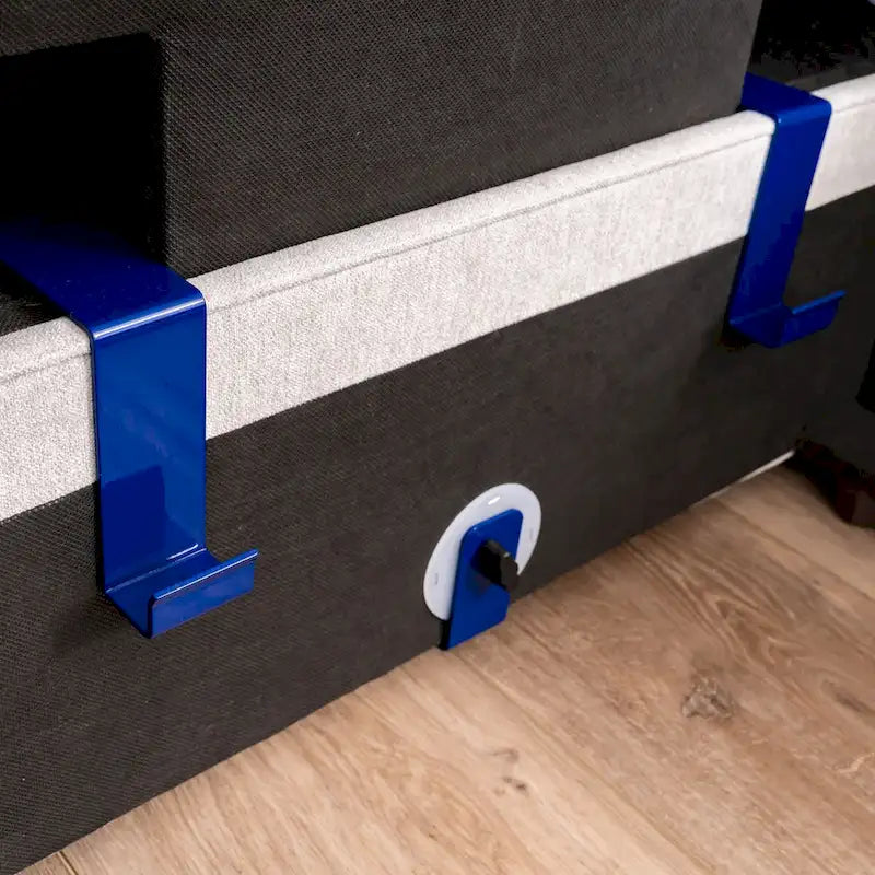 Divano modulare imbottito Flex 99 con pouf poggiapiedi paracolpi - 101 x 35 x 37