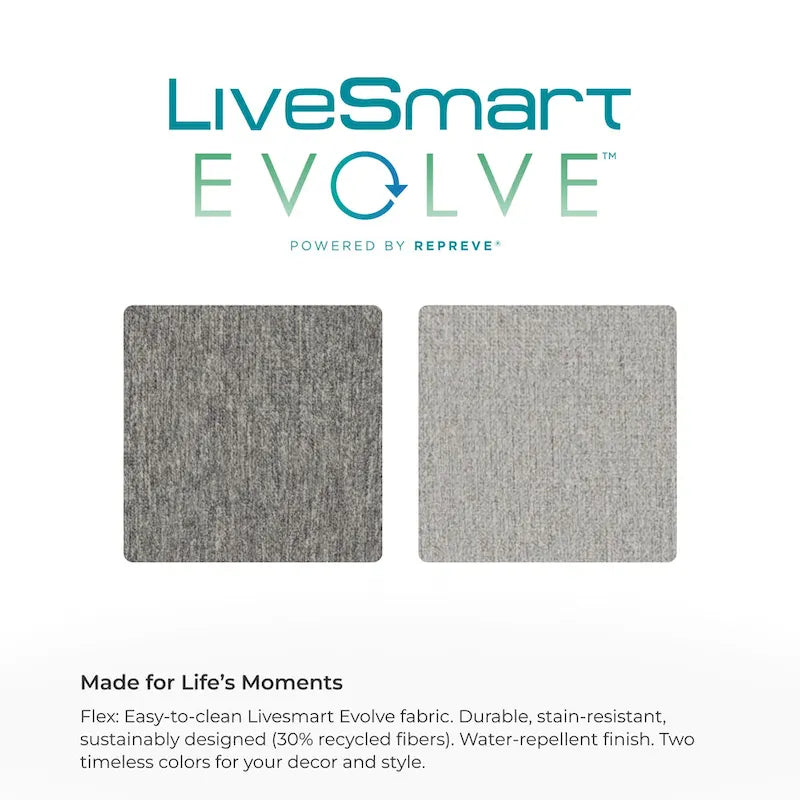 Divano modulare imbottito Flex 99 con pouf poggiapiedi paracolpi - 101 x 35 x 37