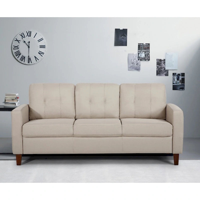 Divano imbottito trapuntato Rossetti Mid-Century
