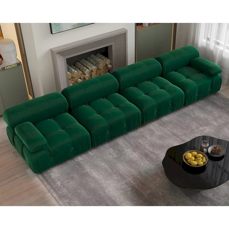 Divano componibile modulare convertibile 138, divano sezionale ampio a 4 posti di lusso moderno per soggiorno, camera da letto, ufficio, appartamento