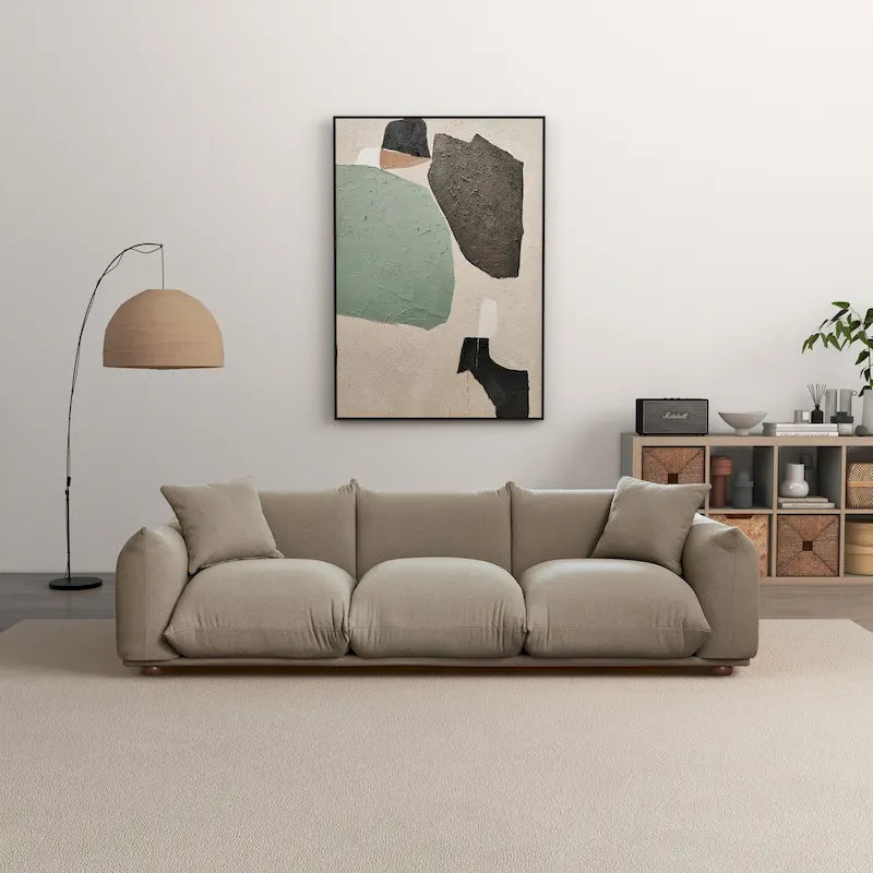 Divano Arten Mid-Century Modern di lusso in Bouclé/Velluto