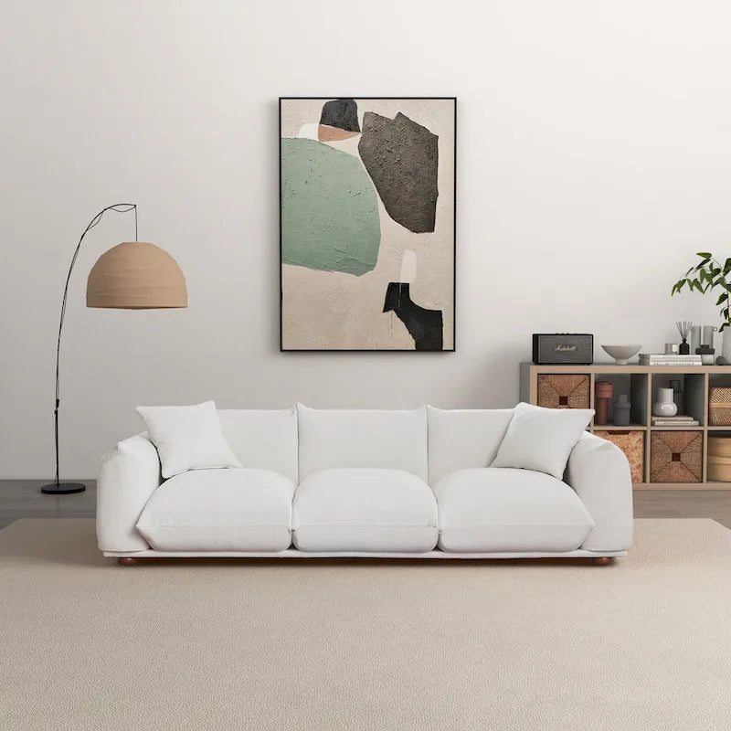 Divano Arten Mid-Century Modern di lusso in Bouclé/Velluto