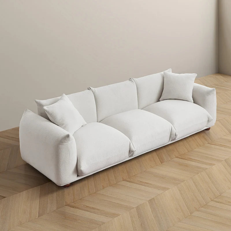 Divano Arten Mid-Century Modern di lusso in Bouclé/Velluto