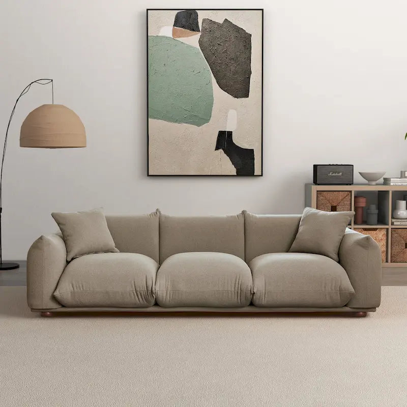 Divano Arten Mid-Century Modern di lusso in Bouclé/Velluto