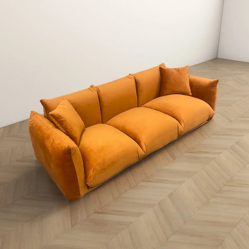 Divano Arten Mid-Century Modern di lusso in Bouclé/Velluto