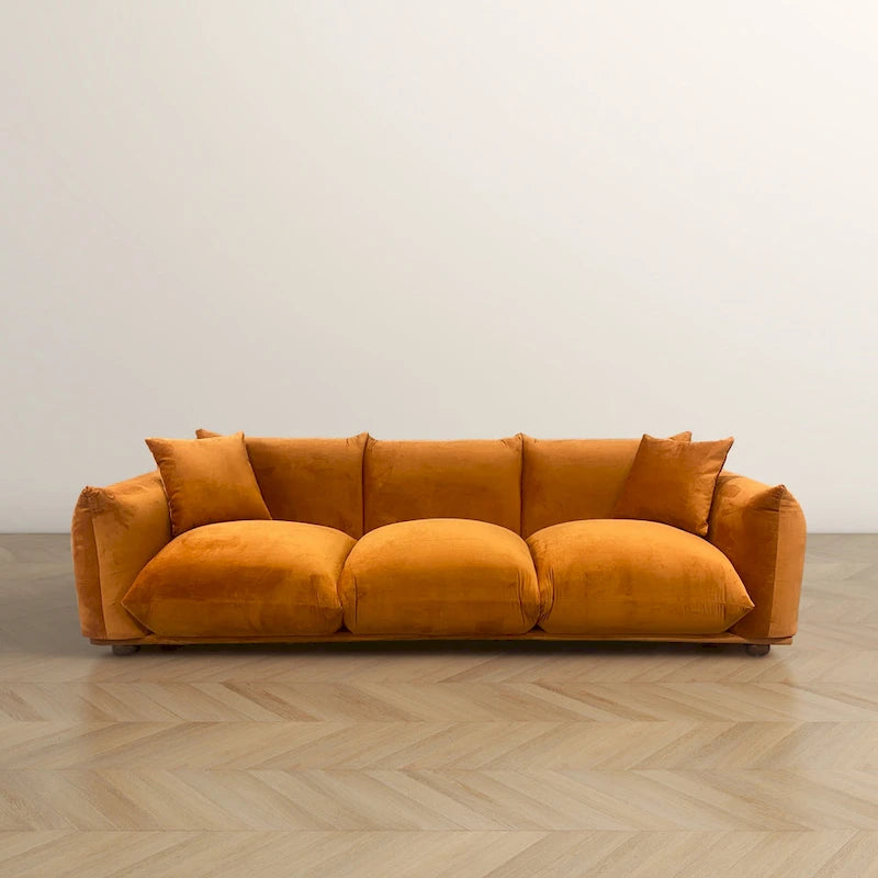 Divano Arten Mid-Century Modern di lusso in Bouclé/Velluto