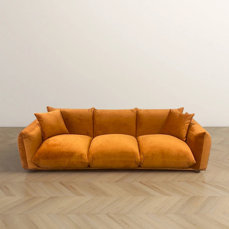 Divano Arten Mid-Century Modern di lusso in Bouclé/Velluto